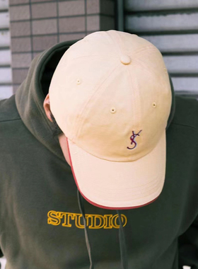 现货 YARDSALE Two Tone刺绣LOGO撞色双帽檐棒球帽弯檐帽情侣均码