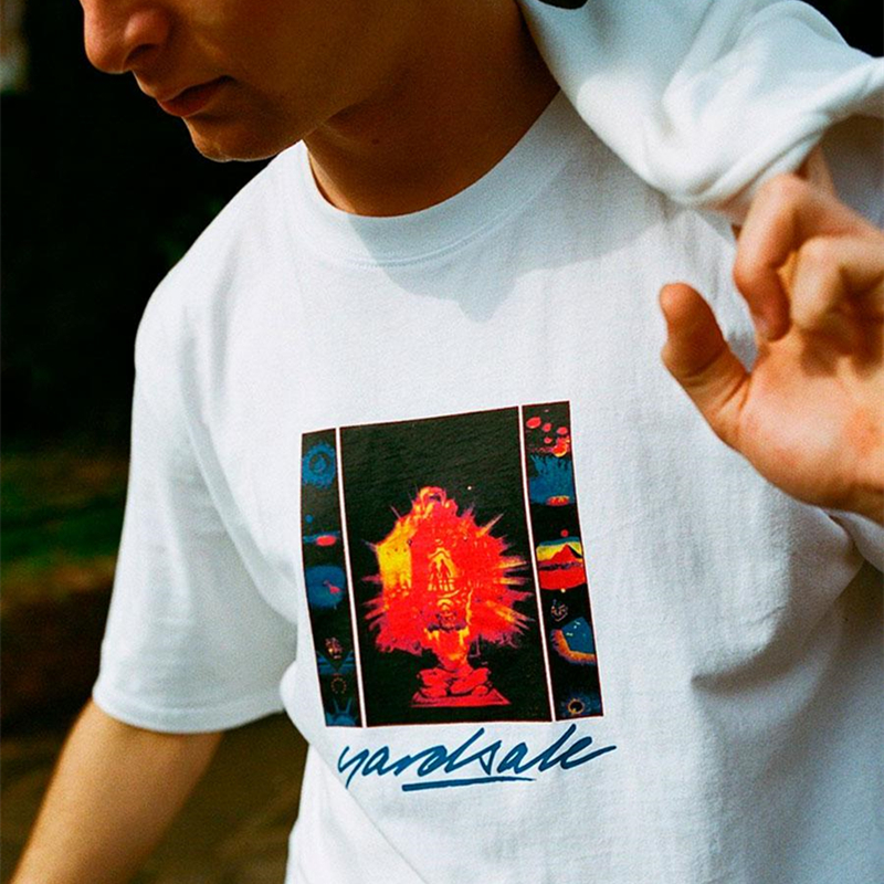 YARDSALE印花滑板街头宽松短袖T