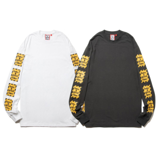 good time arm T恤情侣 现货 warning警示标印花圆领薄长袖 have