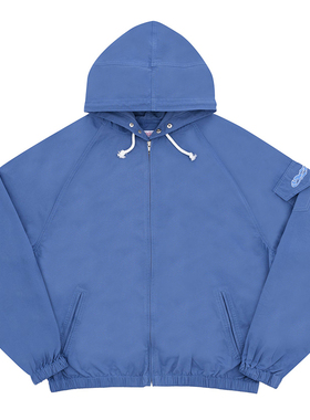 现货正品 YARDSALE 刺绣袖标纯棉水洗落色连帽抽绳拉链夹克外套男