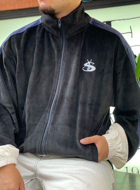 现货 YARDSALE Milano Velour 滑板运动拉链宽松复古丝绒套装男