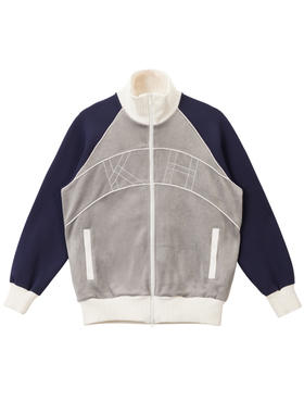 kahut Rabbit Money style 宽松休闲撞色绒布宽螺纹运动外套情侣