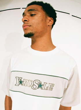 现货 YARDSALE 刺绣LOGOT恤 纯棉短袖 拼接 英国正品Swisher Tee