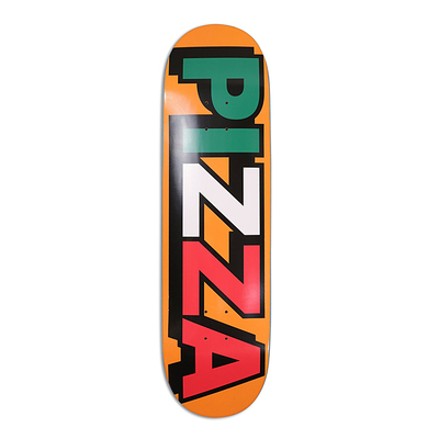 现货 PIZZA SKATEBOARDS Tri Logo Deck Orange 滑板 板面