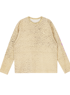 kahut rabbits 兔子满印树纹条纹豹纹华夫格宽松休闲长袖T恤情侣