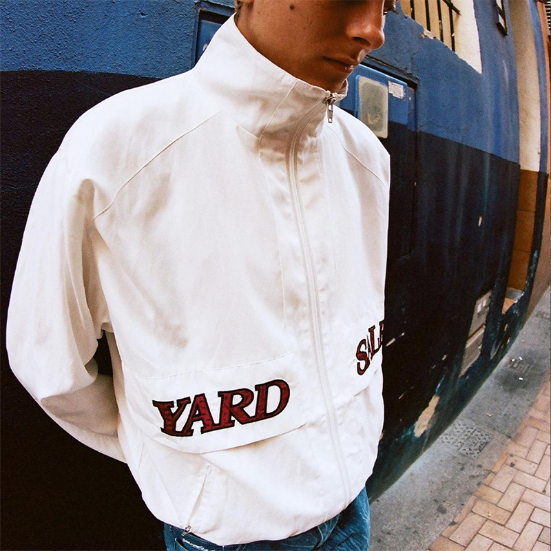 YARDSALE刺绣复古热身服拉链外套