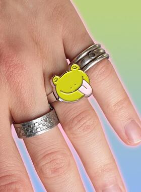 现货 Leon Karssen 蓝污猫 小青蛙戒指小盒 情侣礼物 FROG RING