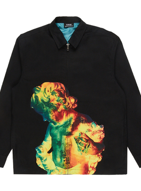 现货 PLEASURES NEWORDER 乐队限定合作热成像雕塑薄夹克美潮男女