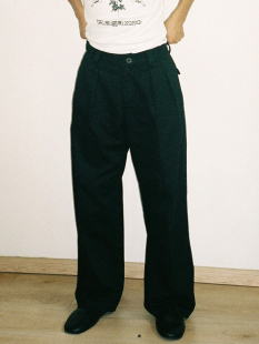 宽松休闲长裤 RAGAZZO 街头黑色褶皱阔腿西裤 PANT 秋冬情侣 CREASE