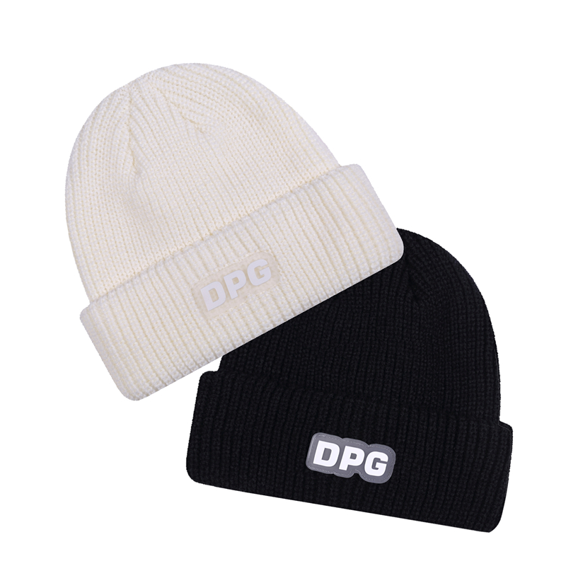 现货 DPG LOGO基础款毛线帽 粗线小帽围冷帽冬季新品情侣针织保暖