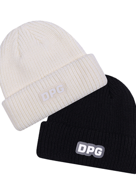 现货 DPG LOGO基础款毛线帽 粗线小帽围冷帽冬季新品情侣针织保暖