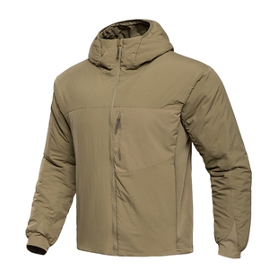 户外新款连帽ATOM战术棉服男冬季防风保暖外套冲锋衣迷彩登山棉衣