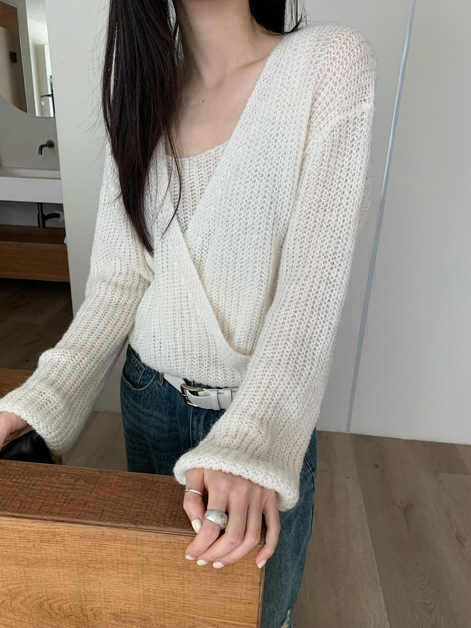 很仙 At brunch韩国东大门气质针织衫内搭吊带套装女气质两件套