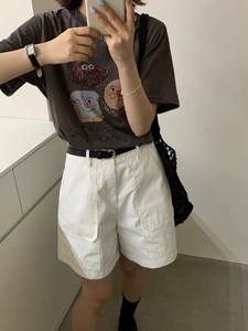 High kiss韩国东大门女装夏季新款高品质工装时髦显瘦休闲短裤