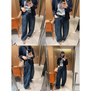 200斤不挑人秋冬宽松弯刀牛仔裤 型超好巨百搭~新款 版