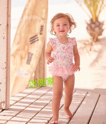 【现货】英国Mothercare女宝女童粉色碎花TUTU裙连体泳衣
