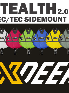 XDEEP Stealth TEC REC经典侧挂背飞技术潜水可定制刺绣名字颜色