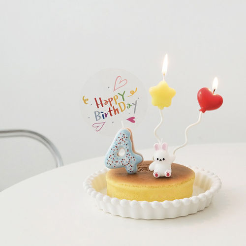 甜甜圈数字生日蜡烛蛋糕插件装饰