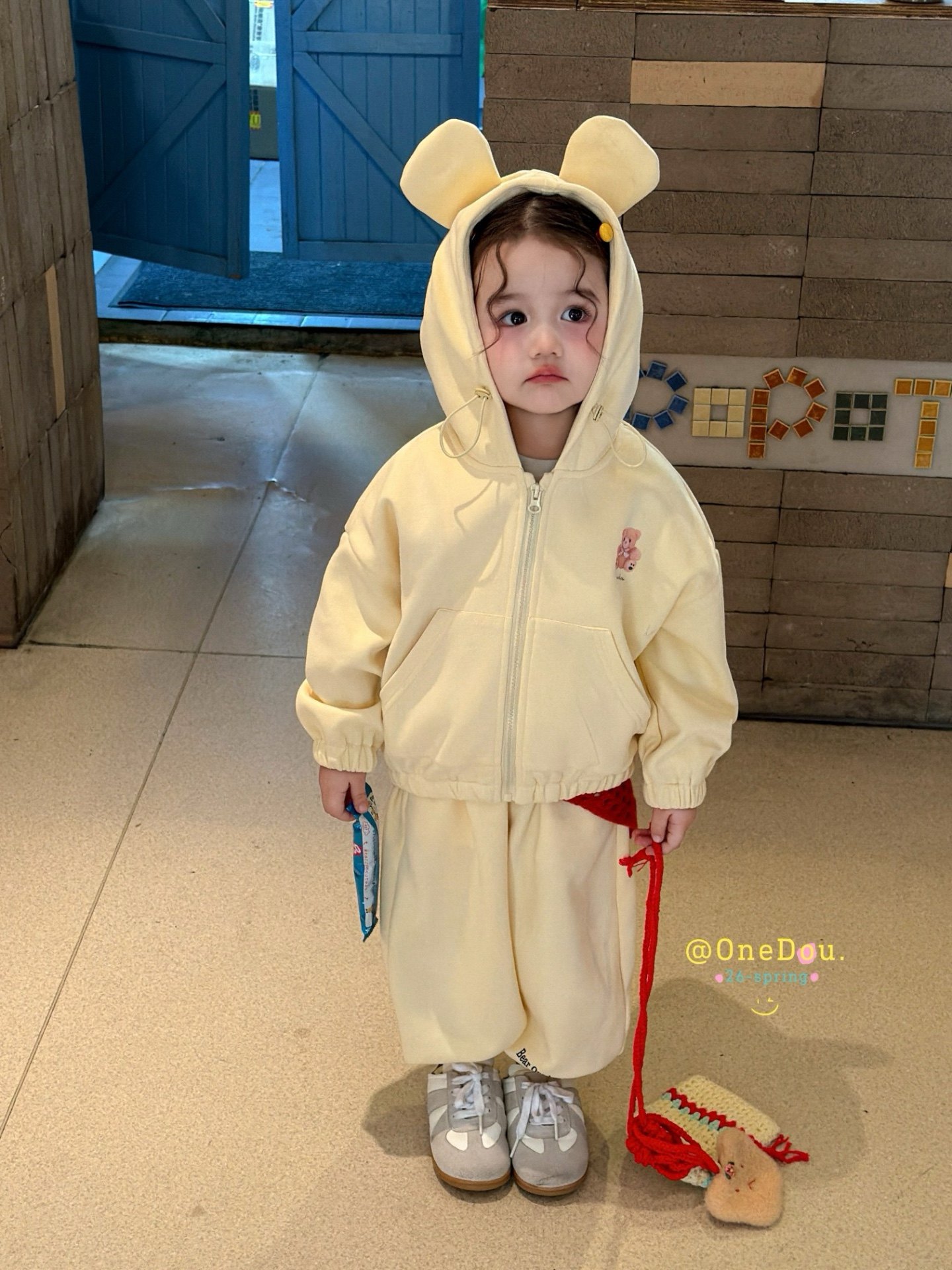 凡妈童装2026春款女童小童韩版小熊耳朵帽外套卫裤套装两件套洋气,童装/婴儿装/亲子装,套装,淘宝优惠券,粉丝福利购,淘宝优惠卷