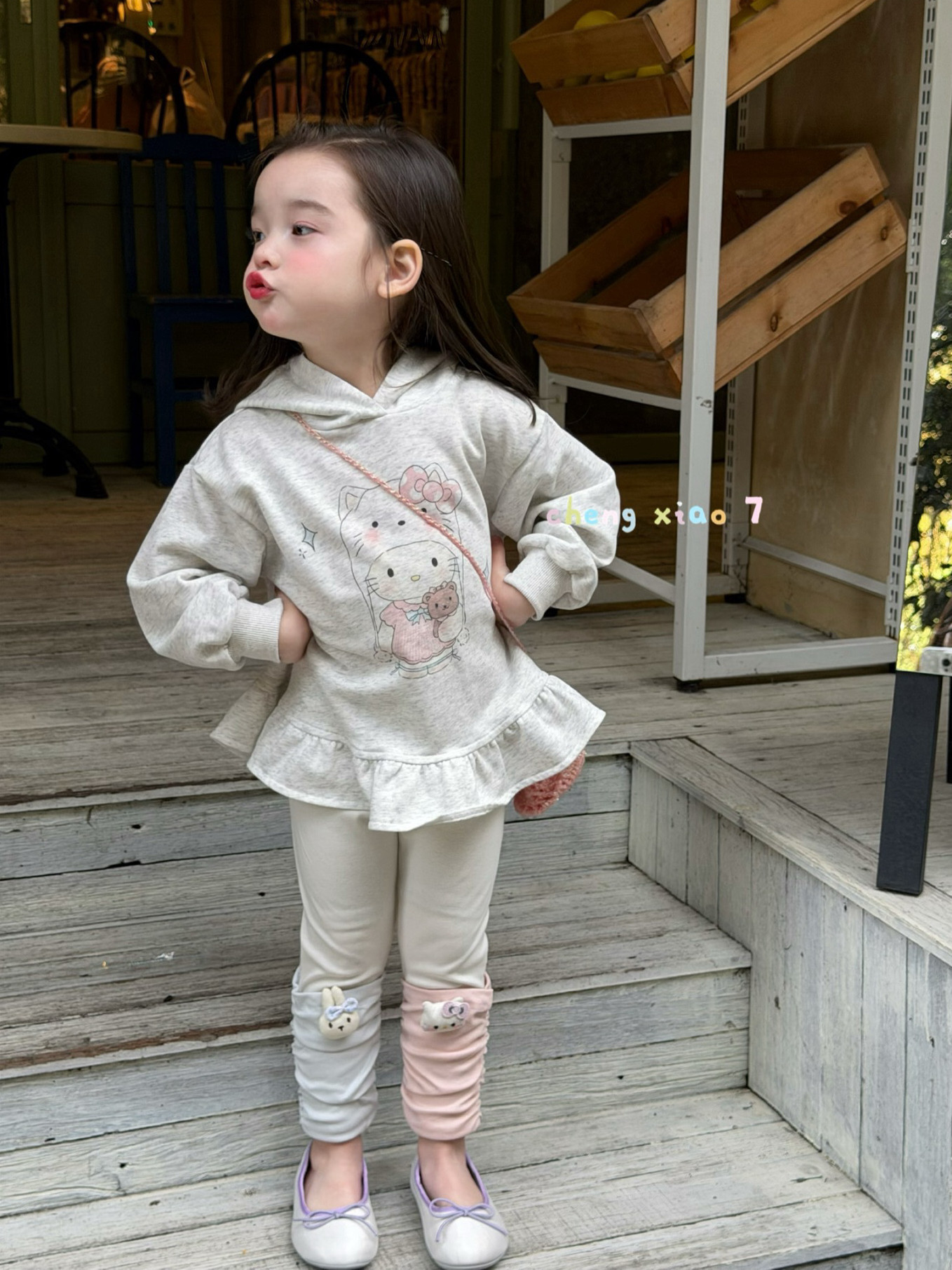 凡妈童装26春款女童小童韩版卡通耳朵帽荷叶边卫衣拼接打底裤洋气,童装/婴儿装/亲子装,卫衣/绒衫,淘宝优惠券,粉丝福利购,淘宝优惠卷