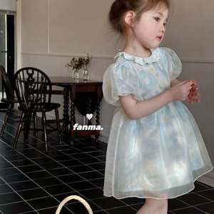 女童小童夏季韩版花朵纱裙连衣裙