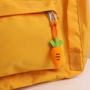 胡萝卜行李箱书包零钱包笔袋化妆包拉链头挂件帆布包可爱装饰挂件