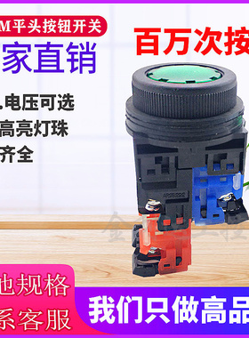 平头AR30FOL-20E3 11E3R G Y W F0L 10M3复位带灯按钮开关24V220V