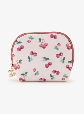 现货日本Afternoontea日系小清新水彩樱桃粉色纸巾化妆包收纳便携