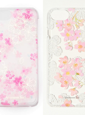 日本Afternoontea小清新粉色樱花手机保护壳iphone8/7/6/6s/SE2