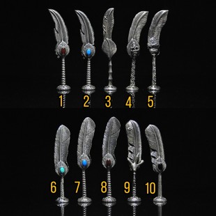 烟斗压棒纯银925制品配件羽毛宝石底部镂空防熄火高桥款包邮