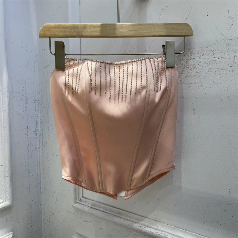 粉丝专享 鱼骨抹胸新款链条流苏弹力短款内搭性感甜美气质上衣女,女装/女士精品,背心吊带,淘宝优惠券,粉丝福利购,淘宝优惠卷