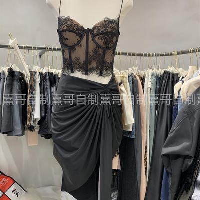 御姐高腰小性感开叉鱼骨裙裤蕾丝