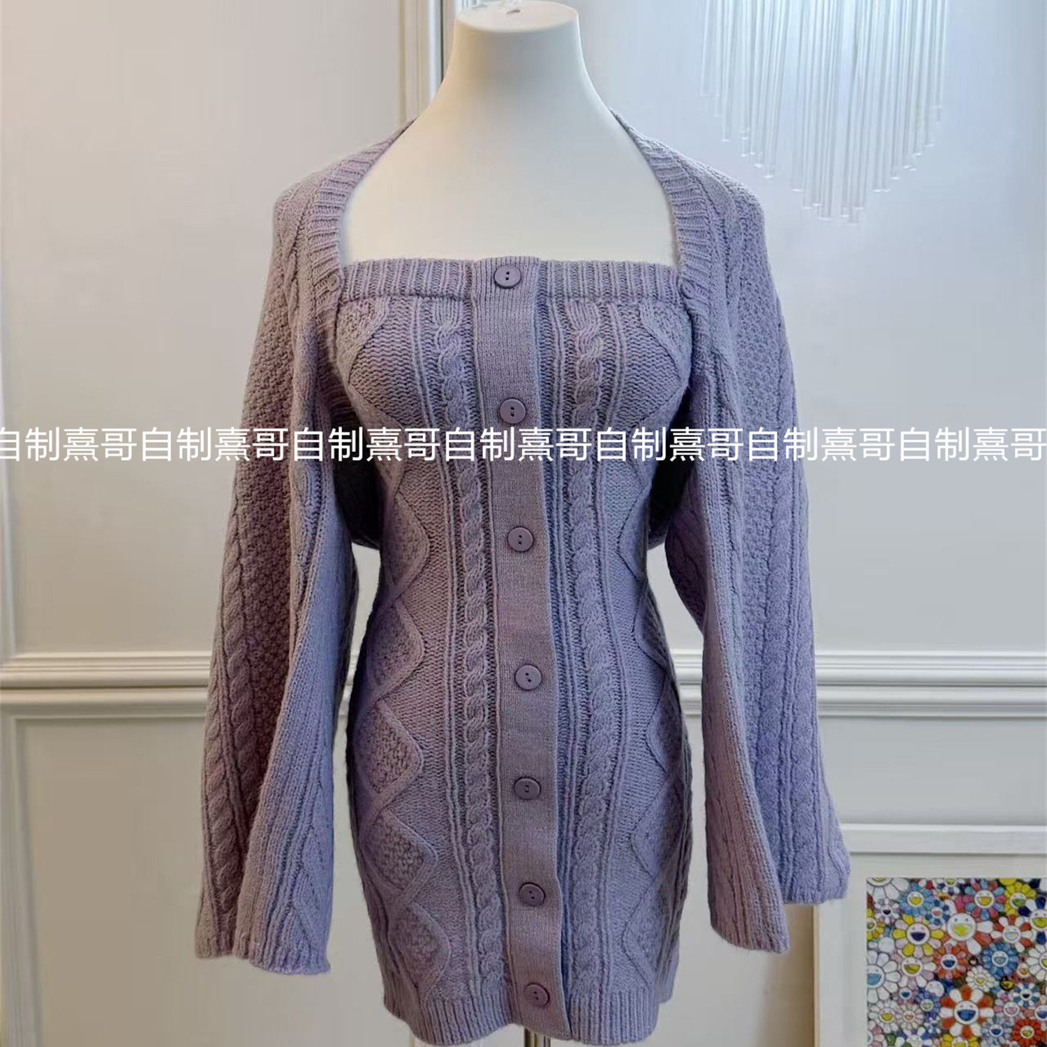 韩系毛衣针织开衫抹胸连衣裙子女生收腰显瘦气质性感内搭短裙春季,女装/女士精品,毛针织衫,淘宝优惠券,粉丝福利购,淘宝优惠卷