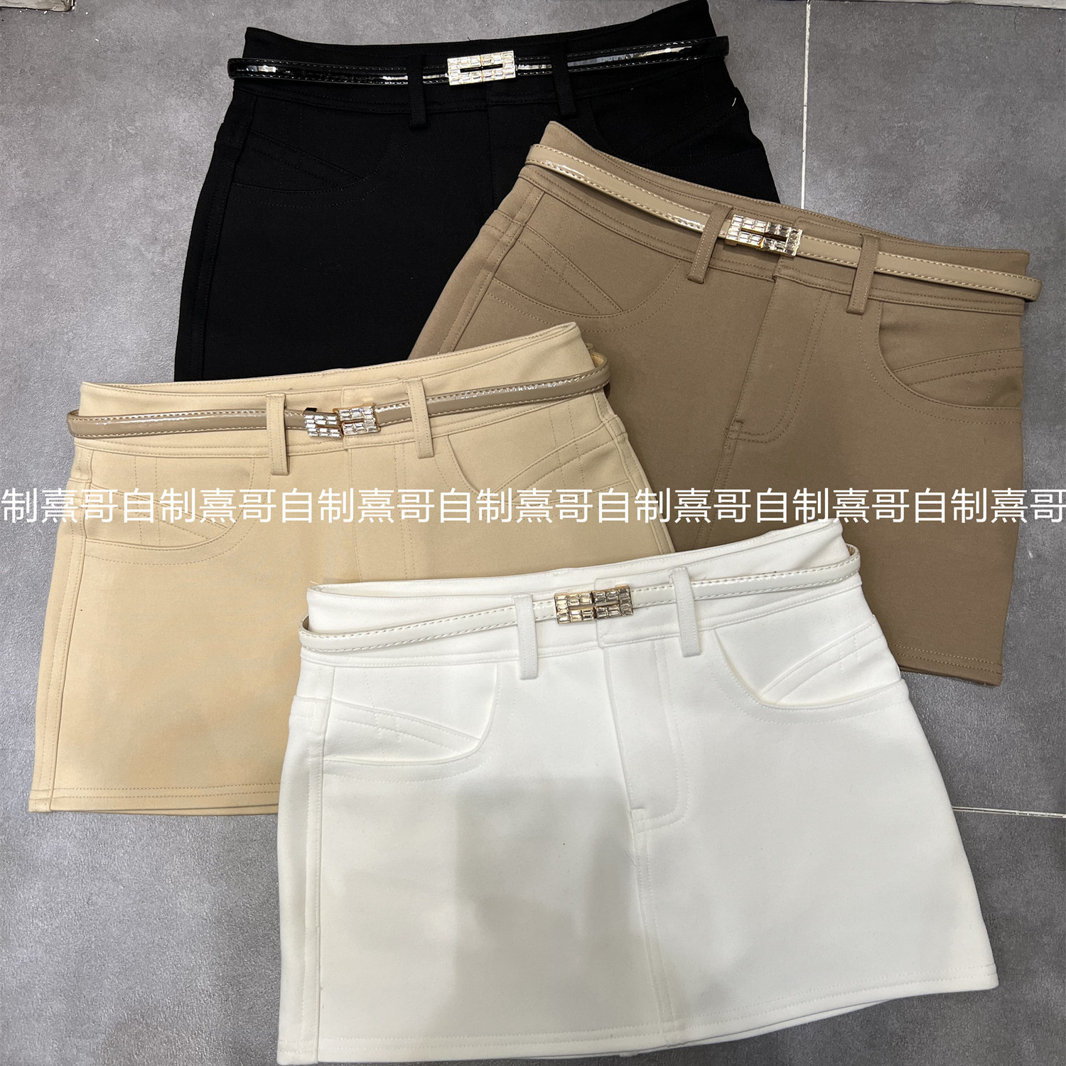 美式复古卡其色西装半身裙女秋冬性感辣妹高腰弹力包臀裙a字短裙,女装/女士精品,半身裙,淘宝优惠券,粉丝福利购,淘宝优惠卷