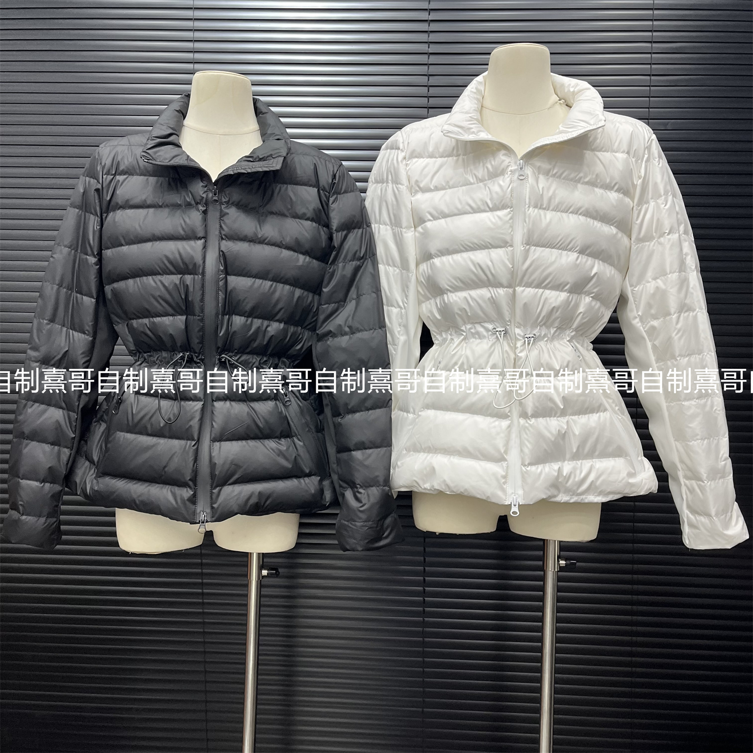 秋冬新款韩版显瘦百搭拉链加厚保暖外套女收腰面包服轻薄立领上衣