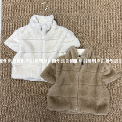 韩系复古风减龄独特冬新款洋气休闲百搭显瘦气质毛毛马甲外套上衣