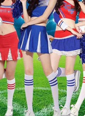 厂家直销学生中长筒袜成人儿童男女条纹舞蹈啦啦操运动足球袜子