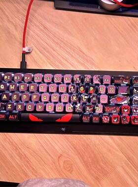 耿鬼键帽pbt支持雷蛇黑寡妇v3v4专业版mini75%猎魂光蛛v2v3竞技版