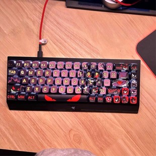 耿鬼键帽pbt支持雷蛇黑寡妇v3v4专业版mini75%猎魂光蛛v2v3竞技版