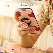 INS简约iPhone11pro指环支架手机壳适用苹果se xsmax硅胶防摔