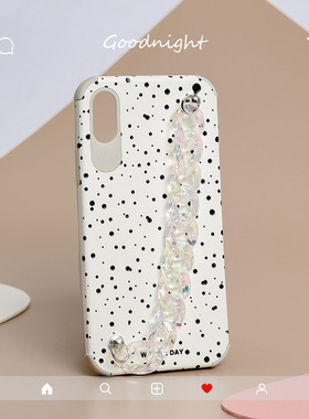 INS风链条手机壳适用苹果12pro max保护套皮纹iPhone7/8p女硅胶软