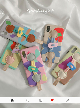 韩国second unique手机壳ins风 创意手指防滑绳ip14promax适用苹果15promax硅胶软壳防摔保护套iPhone11/12p