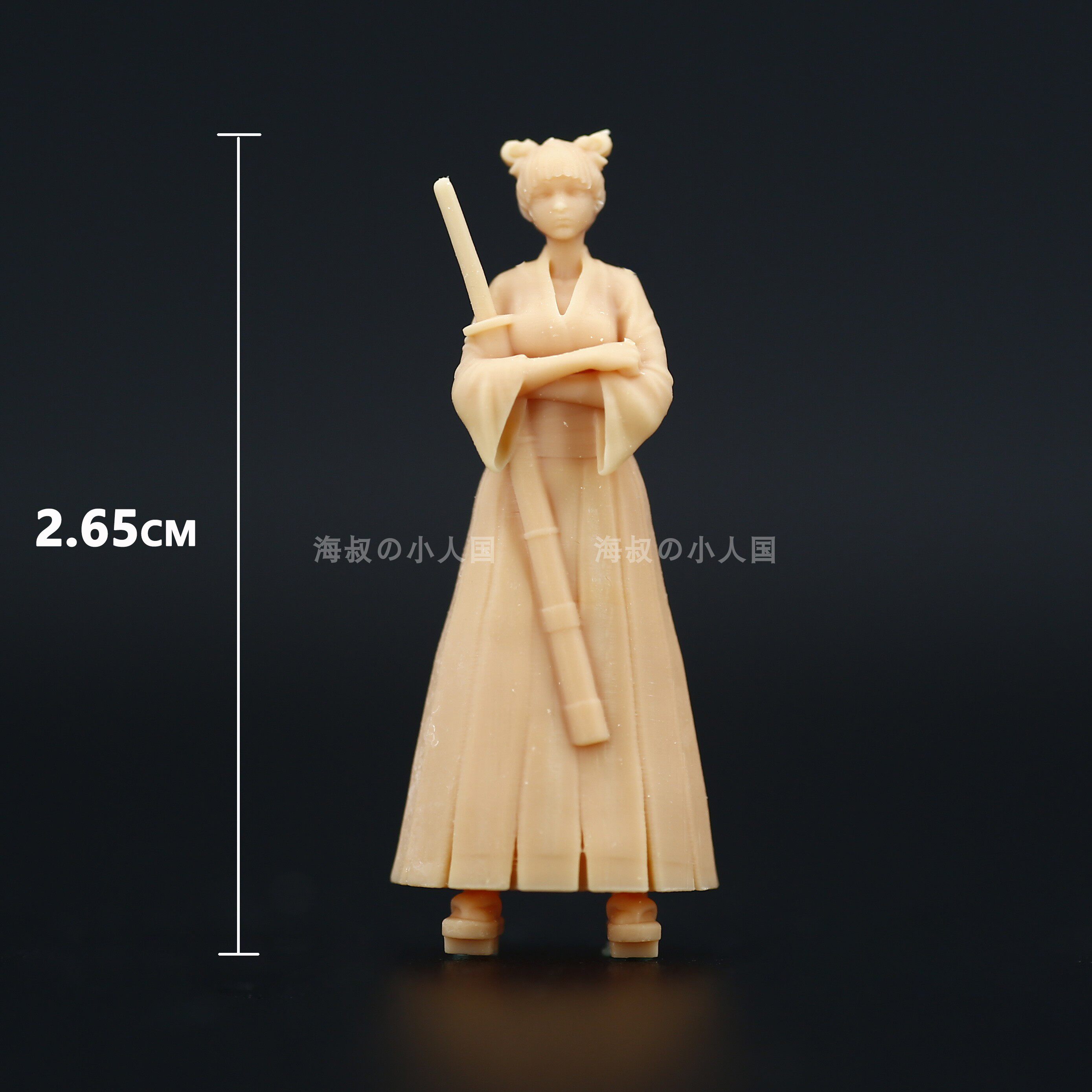 l214日本动漫火影忍者天天1/64白模人偶模型摆件手办微缩小人