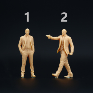 64人偶模型摆件手办微缩沙盘小人 L150杰森斯坦森硬汉郭达1