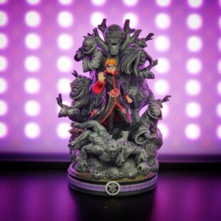 L165火影忍者六道佩恩白模1/64人偶模型摆件手办微缩景观沙盘小人