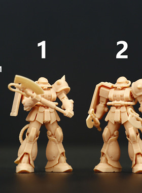 A256高达光头zaku扎古1:700微缩模型树脂白模沙盘公仔场景摆件