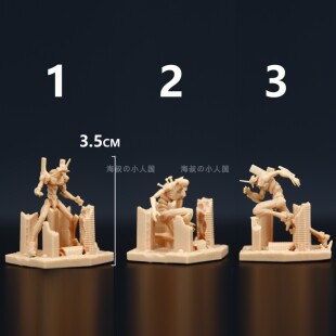 【海叔】L044 EVA初号机二号机白模1/64人偶模型手办微缩沙盘小人