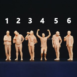L309帅哥大叔合集1:64人偶模型手办1:87微缩沙盘树脂1:43小人