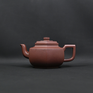 汲老茶器推荐宜兴吴彬纯手工制原矿底槽清350cc六方雪华紫砂壶