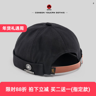 帽子男秋季韩版潮新款瓜皮帽时尚地主帽百搭圆顶帽女潮帽嘻哈帽